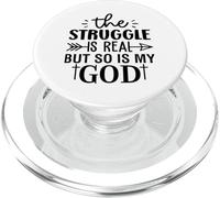 Struggle is real Christian men and women thankful grateful PopSockets PopGrip for MagSafe