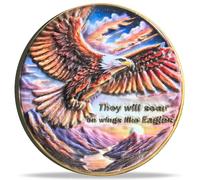 Strugglejewelry Eagle Challenge Coin - Isaiah 40:31 Inspirational Token of Strength & Hope, Motivational Christian Gift