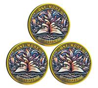 Strugglejewelry One More Chapter and Go to Bed Decision Maker Coin - Perfect for Book Lovers and Night Owls (Pack of 3)