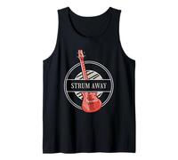 Strum Away Retro Guitar Player Designs Present Tank Top