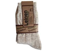 Strumpfversand pfaff Health Stockings 6 Pairs Natural 100% Linen Cotton Socks without Seam 35 36 37 38 39 40 41 42 43 44 45 46 47 48 49 50, natural, 35-38