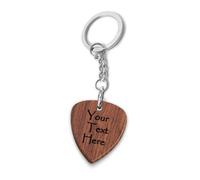 Strungout Premium Guitar Plectrum Wooden Pick Pendant Keychain in Gift Box (Personalised Rosewood)