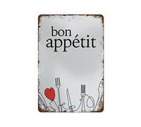 Strunt Bon Appétit Printable - Wall Art - Kitchen - Dining Room - Wall Decor - Digital Art - Metal Tin Sign Wall Quote Bathroom Living Room Home Decor Gym Gift For Friends Lady Family 5.5x8inch