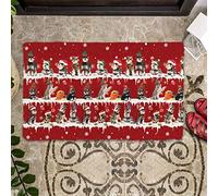 Strunt Dog Christmas Doormat, Black, 40x60cm, Non-Slip, Water Repellent, Fun, Christmas, Schnauzer Theme