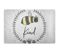 Strunt Door Mat Indoor Bee Kind And The Border Grey Insect Doormat,Novelty Flannel Floor Mat With Non-Slip Doormat,Housewarming Decor Gift For Bee Lovers Home Decorative Welcome Doormat 40x60cm