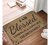 Strunt Door Mats Outdoor I Am Blessed Coming in and Going Out Doormatfor Entryway,Welcome Mats for Front Door 40x60cm