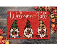 Strunt Fall Welcome Fall Gnomes Red Welcome Mat Front Door Mat Outdoor Mats Funny Doormat Fall Welcome Mats Funny Door Mat Housewarming Gift Indoor Outdoor Doormat Non-Slip Front Door Mats 40x60cm