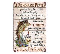 Strunt Fishing Decor A Fishermans Prayer Live to Fish Vintage Metal Tin Sign for Home Bar Coffee Man cave Kitchen Farm Garage Shop Bathroom Wall Art Decor Sign 5.5x8inch