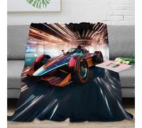 Strunt Formula Racer Racing Car Printed Blanket for Kids Teens Adults Soft Warm Microfiber Fleece Blanket for Bed, Couch And Travel 40x50inch(100x130cm)