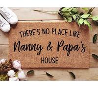 Strunt Grandparent Door Mat No Place Like Nanny and Papa'ss House Grandparent Gift Ideas Funny Funny Door Mat Housewarming Gift Indoor Outdoor Non Slip Door mat 50x80cm