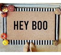 Strunt Hey Boo Doormat Fall Doormat Halloween Doormat Halloween Home Decor Fall Decor Autumn Doormat Affordable Gift Non-Slip Front Door Mats Housewarming Gift Indoor Outdoor Doormat 50x80cm
