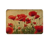 Strunt Poppies Flower Durable Doormat Outdoor Indoor Non-Slip Doormat For Entryway Patio Garage Garden Kitchen Floor Mat For Yard,High Traffic Area Porch Gifts Mats 20x32inch
