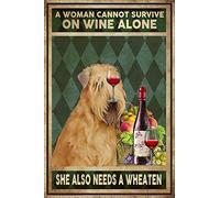Strunt Woman Also Needs A Soft Coated Wheaten Terrier Art Poster Plaque Home Bar Wall Decor Bedroom Farmhouse Decoration 8x12inch