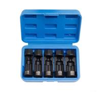 Strut Nut Socket Set 16-24mm 12 Point 1/2 Drive Thin Walled Tool for Strut Spreader and Tire Nut Removal on Auto Trucks(5pcs)