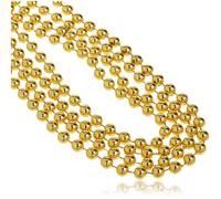 Struts 1920s Fancy Dress Gold Beads Necklaces Pack 4