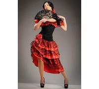 Struts Adult Ladies Red Spanish Senorita Flamenco Fancy Dress Costume
