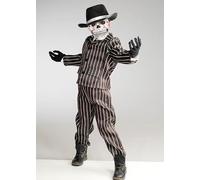 Struts Boys Skulduggery Pleasant Kids Skeleton Gangster Costume | Includes Jacket Trousers Mask Hat and Gloves, Book Charater Fancy Dress