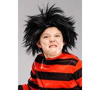 Struts Childrens Black Messy Boys Wig - Dennis The Menace Style - One Size - Wavy Synthetic Hair - Elasticated Net