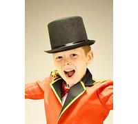 Struts Childrens Greatest Showman Style Ringmaster Black Top Hat