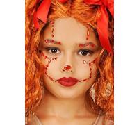Struts Childrens Pennywise Style Girls It Clown Red Face Jewels Make-Up