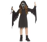 Struts Childrens Size Bling Ghost Face Scream Girls Halloween Costume (Large (12-14 years))