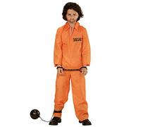 Struts Childrens Size Orange Prisoner Jumpsuit Convict Costume (Large (11-13 years))