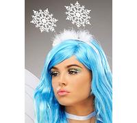 Struts Christmas White Snowflake Head Boppers Winter Wonderland Fancy Dress
