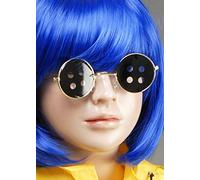 Struts Coraline Style Round Black Button Glasses