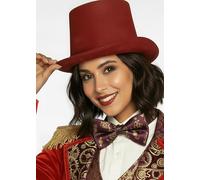Struts Deluxe Circus Ringmaster Top Hat, Dark Red, Costume Accessory