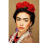 Struts Frida Style Red Flower Headband Female Artist Fancy Dress Accessory
