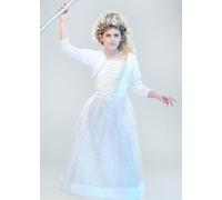 Struts Girls White Witch Snow Queen Kids Costume Dress with Silver Glitter | Includes Dress only, Girls Book Character Fancy Dress, The Lion The Witch and The Wardrobe Outfit