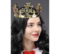 Struts Gold Plastic Jewelled Wrap Around Kings Crown