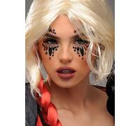 Struts Harley Quinn Red and Black Face Jewels Make-Up