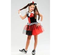 Struts Kids Deluxe Ref & Black Glitter Harley Quinn Girls Costume (3-4 years)