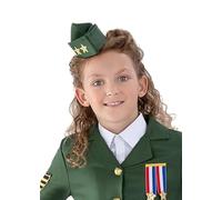 Struts Kids Size Mini Green Army Girl Uniform Side Cap Style Hat