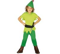 Struts Kids Size Peter Pan Style Boys Green Archer Costume (Medium (5-6 years))