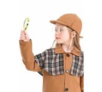 Struts Kids Size Sherlock Holmes Style Brown Detective Hat and Prop Magnifying Glass