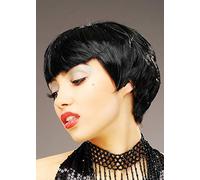 Struts Ladies Cabaret Style Short Cropped Black Liza Wig