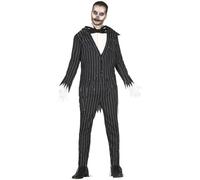 Struts Mens Christmas Nightmare Jack Skellington Style Costume (Medium (38-40))