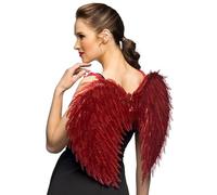 Struts Red Feather Effect Gothic Fallen Angel Devil Wings 55cm