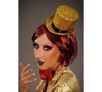 Struts Rocky Horror Columbia Style Gold Mini Top Hat, One Size