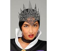 Struts Snow White Style Evil Queen Black Glitter Crown Headpiece