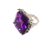 Struts The Evil Queen Gothic Purple Jewel Ring Adjustable Size ASSORTED SHAPE