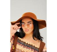 Struts Womens 70s Hippy Brown Floppy Hat Fancy Dress