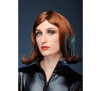 Struts Womens Avengers Style Emma Peel Brown 60s Flick Out Wig
