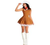 Struts Womens Brown Western Cowgirl Costume (Large (UK 16-18))
