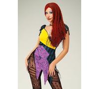 Struts Womens Christmas Nightmare Style Deluxe Sally Rag Doll Costume (Medium (UK 10-12))