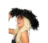 Struts Womens Cowgirl Black Feather Fluffy Cowboy Hat