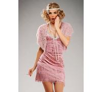 Struts Womens Deluxe 1920s Vintage Pink Flapper Costume (Small (UK 8-10))