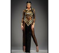 Struts Womens Deluxe Black and Gold Egyptian Goddess Cleopatra Costume (Medium (UK 10-12))